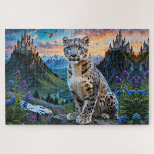 Snow Leopard Burgen von Sonnenaufgang