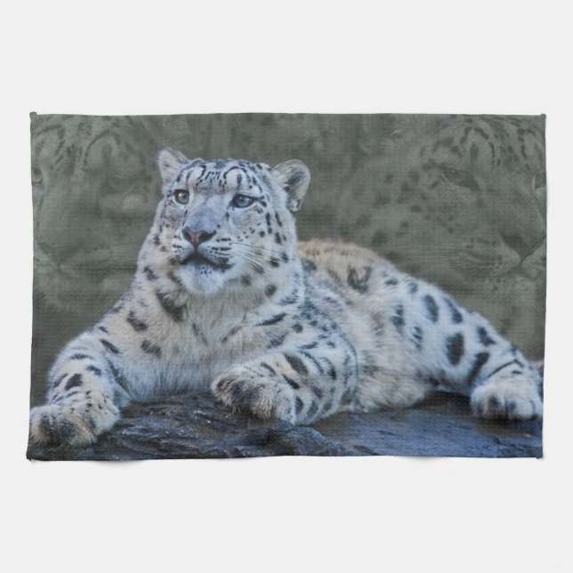 Snow Leopard Dreams Küchentücher (Horizontal)