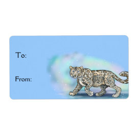 Snow Leopard ~Gift Labels Stickers
