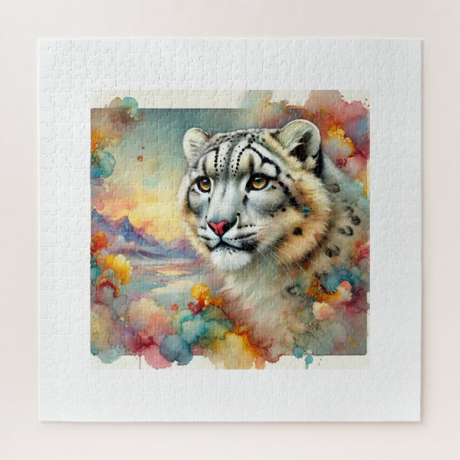 Snow Leopard Irbis 200824AREF143 - Watercolor (Vertikal)