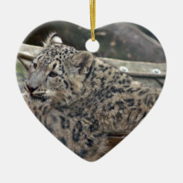 Snow Leopard Keramikornament