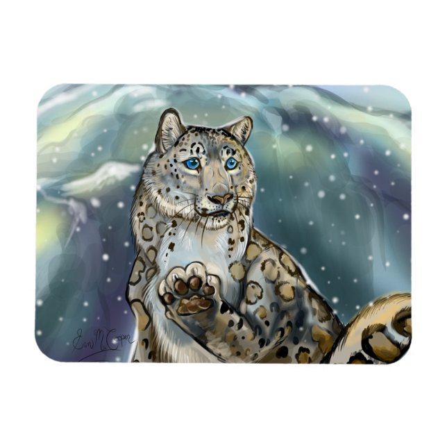 Snow Leopard~ Magnet (Horizontal)