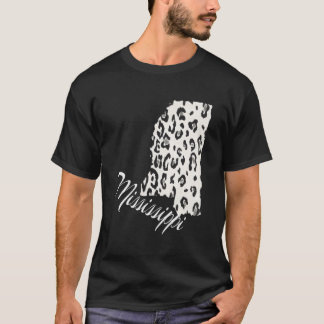 Snow Leopard Mississippi Zuhause Staat T-Shirt