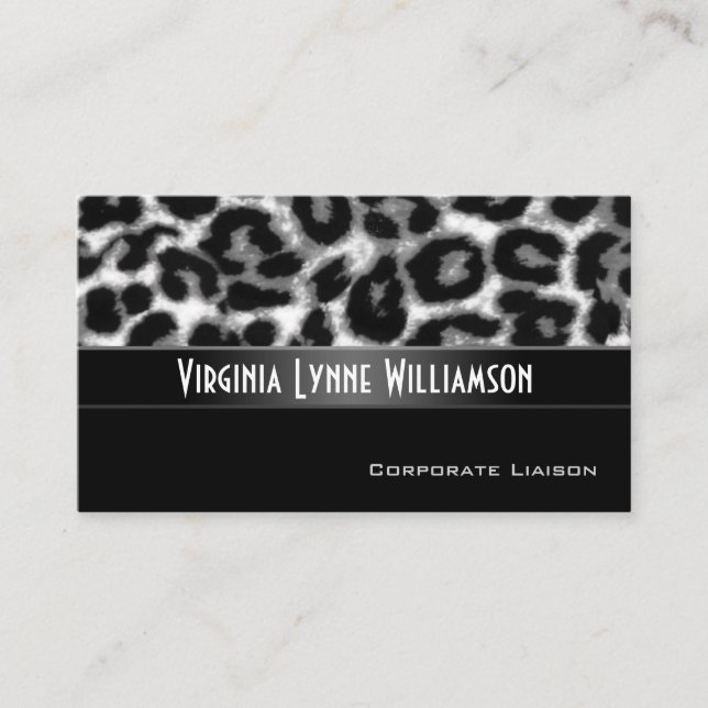 Snow Leopard Moderne Carte de visite professionnel (Devant)