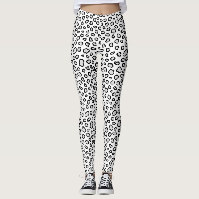 Snow Leopard Muster Leggings (Vorderseite)