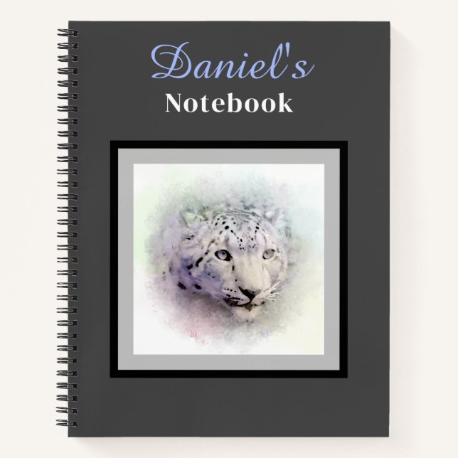 Snow Leopard-Notebook Notizbuch (Vorderseite)