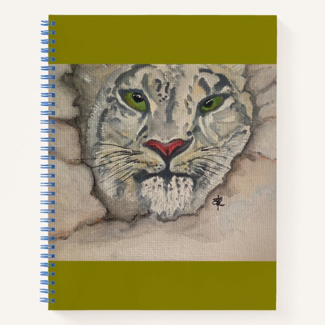 Snow Leopard Notizbuch (Vorderseite)