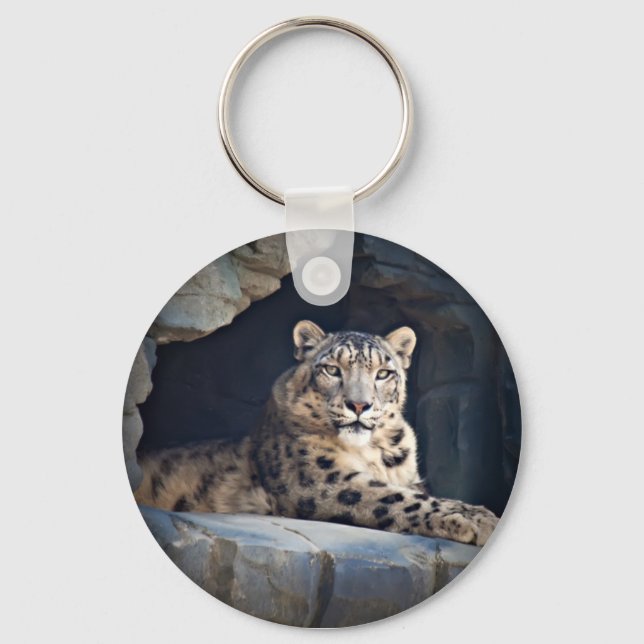 Snow Leopard Schlüsselanhänger (Vorderseite)