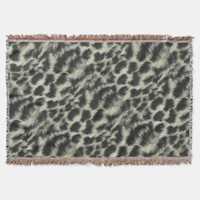 Snow Leopard Throw Blanket Decke (Vorderseite)