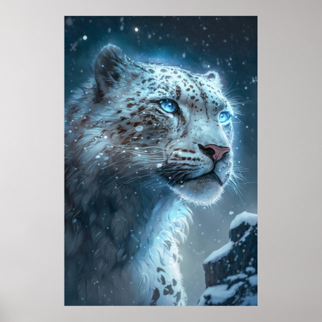 Snow Leopard Tierpark California Poster (Vorne)