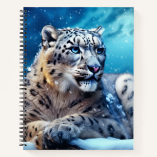 Snow Leopard Tierwelt Wilderes Meer Notizbuch