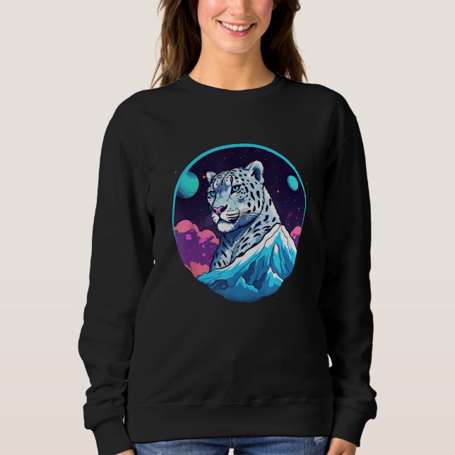 Snow Leopard Wild Animal Snow Leopard Men Women Ki Sweatshirt (Vorderseite)