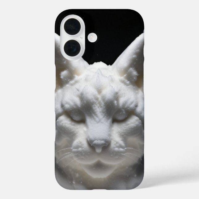 Snow Lynx Majesty iPhone 16 Hülle (Rückseite)