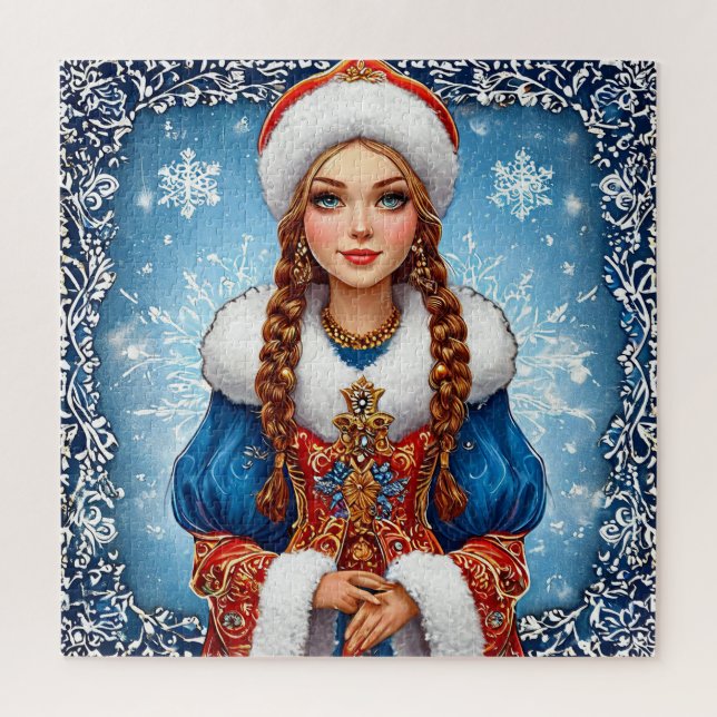 Snow maiden Schönes Winterportrait (Vertikal)