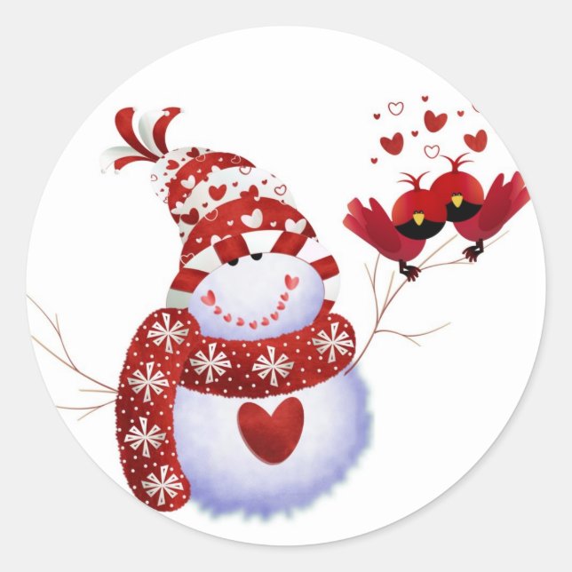 Snow Man Sticker (Vorderseite)