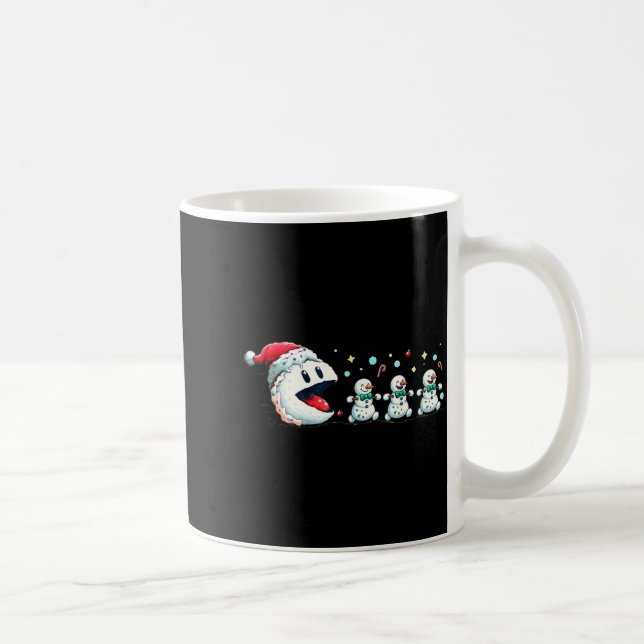 Snow Man Xmas Tee Snowman Gamer  Kaffeetasse (Rechts)