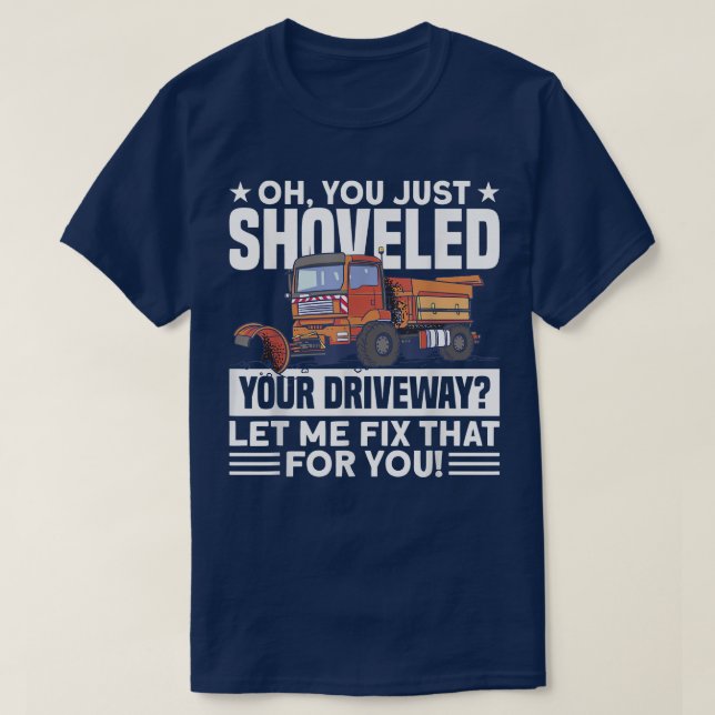 Snow Motif für Schneepflug Treiber 740 T-Shirt (Design vorne)
