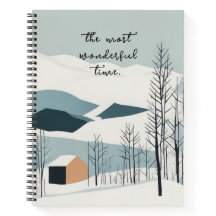 Snow Mountains Abstrakt Art Notebook Journal