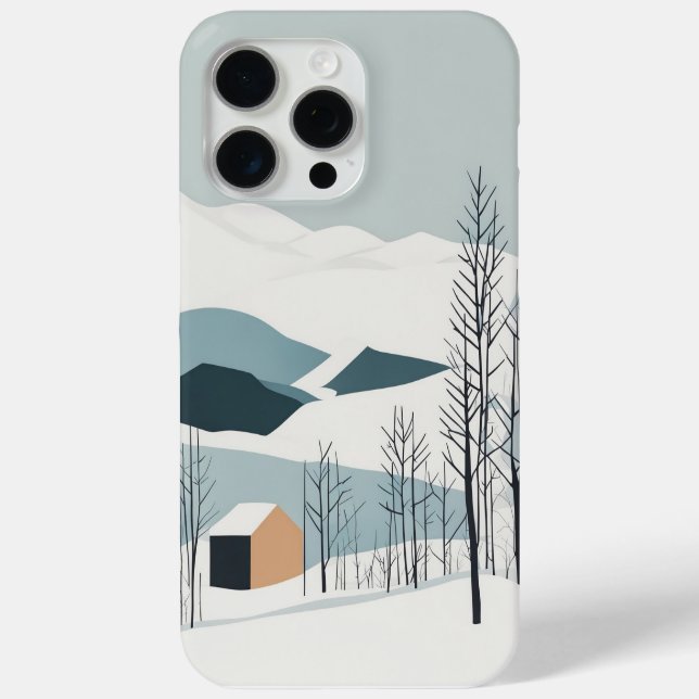 Snow Mountains Abstrakt Art Phone Case (Rückseite)