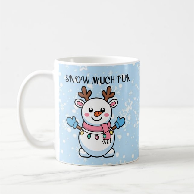 Snow Much Fun | Cute Winter Coffee Mug Kaffeetasse (Links)