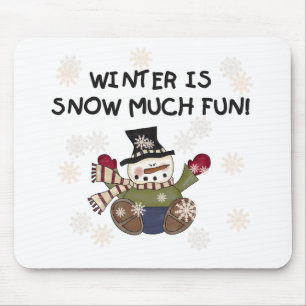 Snow Much Fun Snowman Tshirts und Geschenke Mousepad