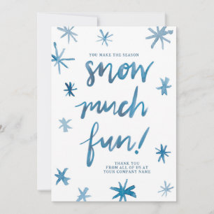 Snow Mun Snowflake Business Holiday Card Feiertagskarte