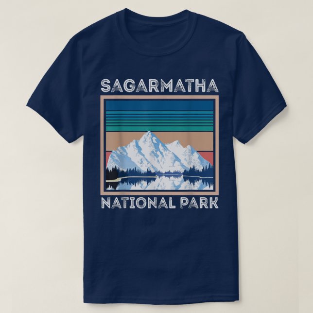 Snow National Park Sagarmatha Everest Tibet Nepal T-Shirt (Design vorne)