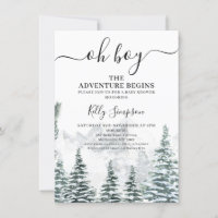 Snow Pines Adventure fängt Wilderness Baby Dusche 