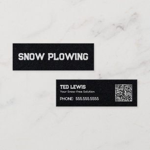 Snow Plower QR Mini Visitenkarte