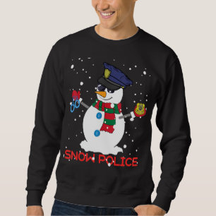 Snow Police Niedlich Weihnachtsfeiertag Snowman Sp Sweatshirt
