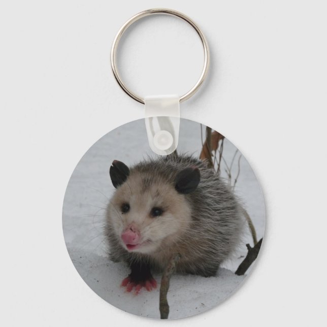 Snow Possum Schlüsselanhänger (Vorderseite)