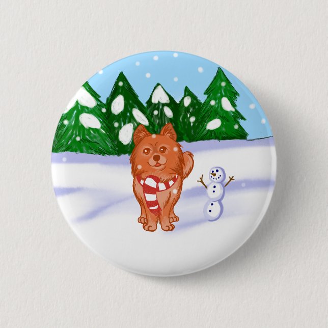 Snow Puppy Button (Vorderseite)