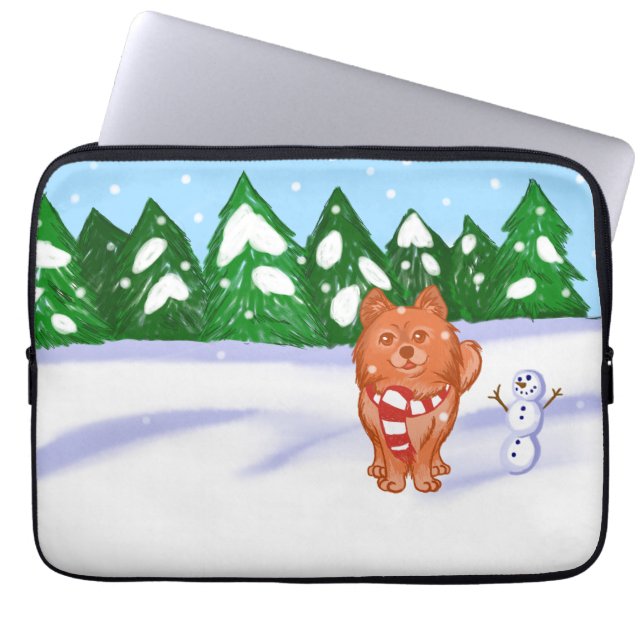 Snow Puppy Laptopschutzhülle (Vorderseite)