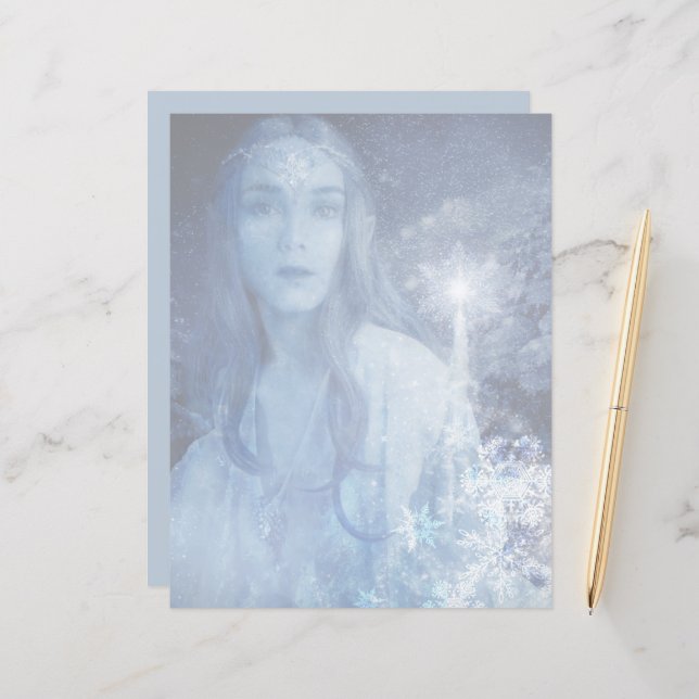 Snow Queen Christmas Fantasy Artwork (Vorderseite/Rückseite Beispiel)