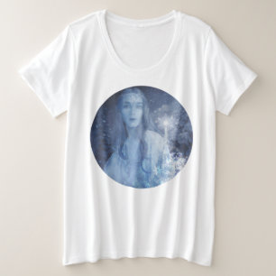 Snow Queen Christmas Fantasy Artwork Große Größe T-Shirt