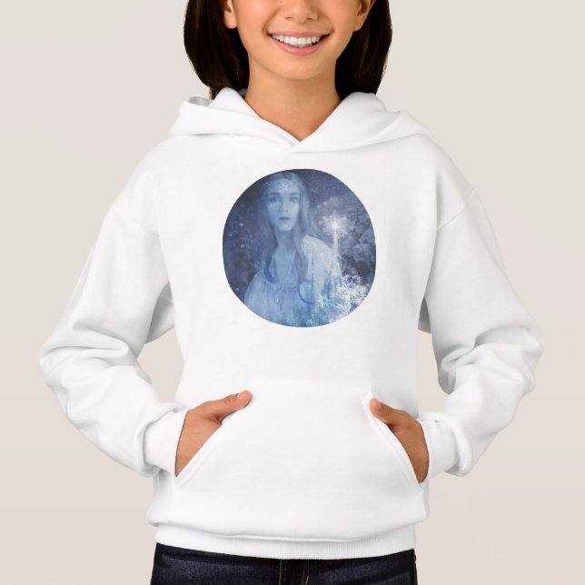 Snow Queen Christmas Fantasy Artwork Hoodie (Vorderseite)