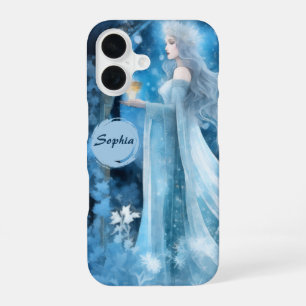 Snow Queen Fantasy Art - Mystische Wintergöttin iPhone 16 Hülle