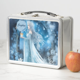 Snow Queen Fantasy Art - Mystische Wintergöttin Metall Brotdose