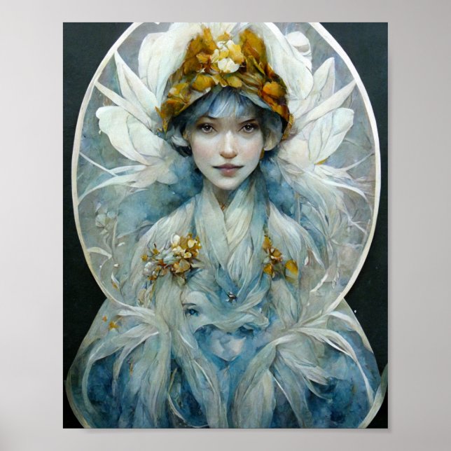 Snow Queen Fantasy Art Poster (Vorne)