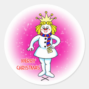 Snow Queen Runder Aufkleber