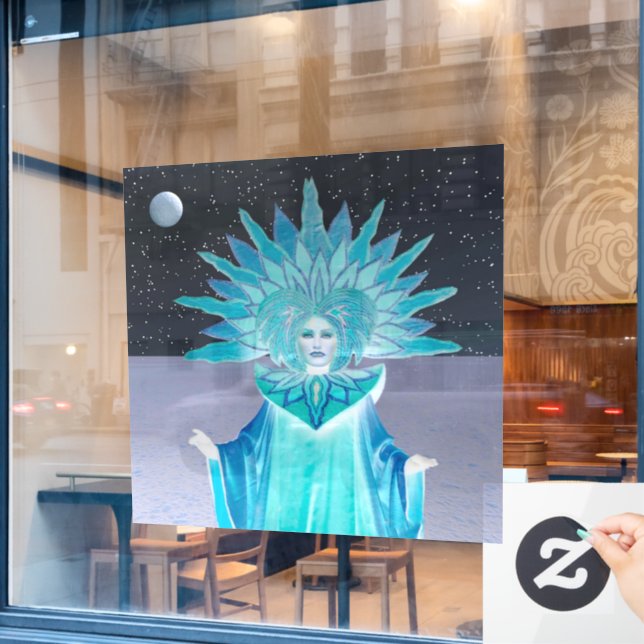 Snow Queen Wall Decal Fensteraufkleber (Café-Fenster)