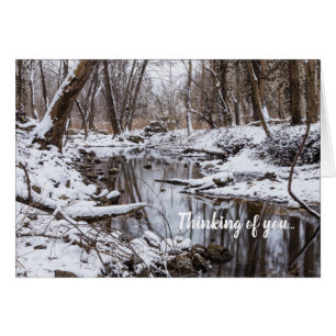 Snow Riverside Denken Sie an Sie Notecard