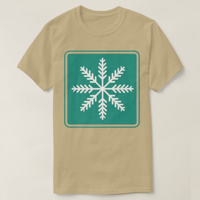 Snow Road Warning Sign  T-Shirt (Design vorne)