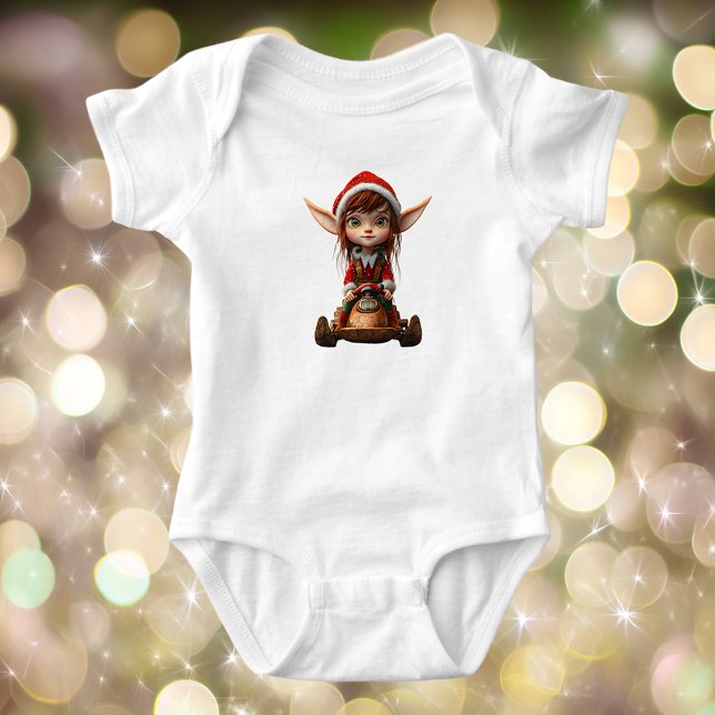 Snow Scooter Christmas Elf Baby Bodysuit Strampler (Von Creator hochgeladen)