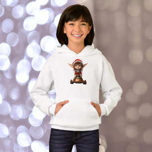 Snow Scooter Weihnachtself Girl's Hoodie