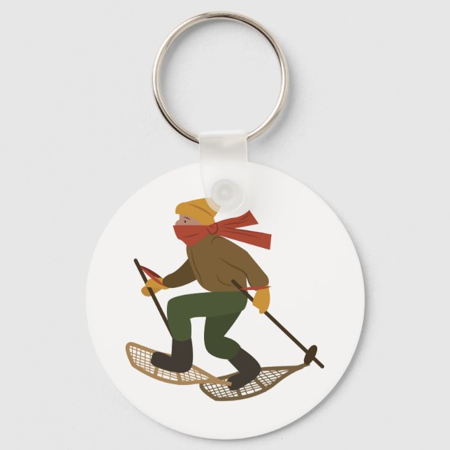 Snow Shoe Man Schlüsselanhänger (Vorderseite)