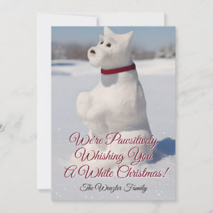Snow Snowdog Design Feiertagskarte