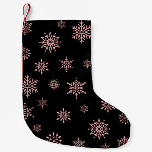 Snow Snowflakes Winter Pink Crystal Gift Adult Clo Kleiner Weihnachtsstrumpf