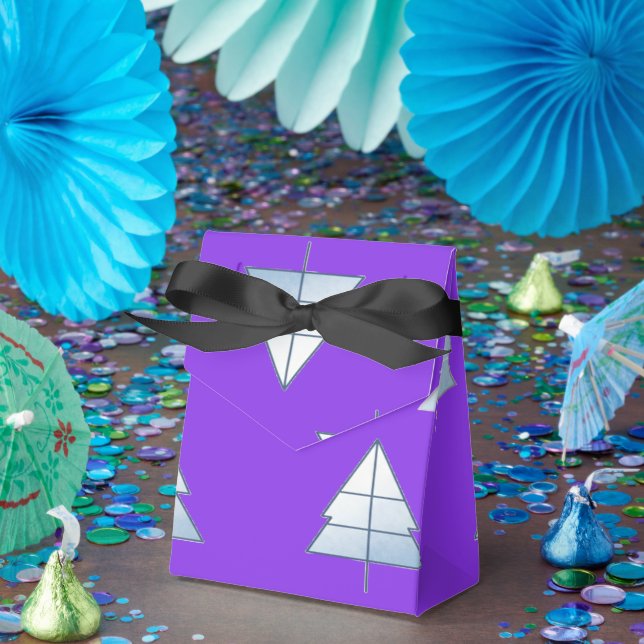 Snow Trees Elegant Winter Geschenkschachtel (Party)