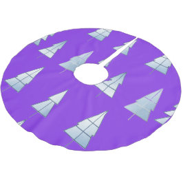 Snow Trees Elegant Winter Polyester Weihnachtsbaumdecke